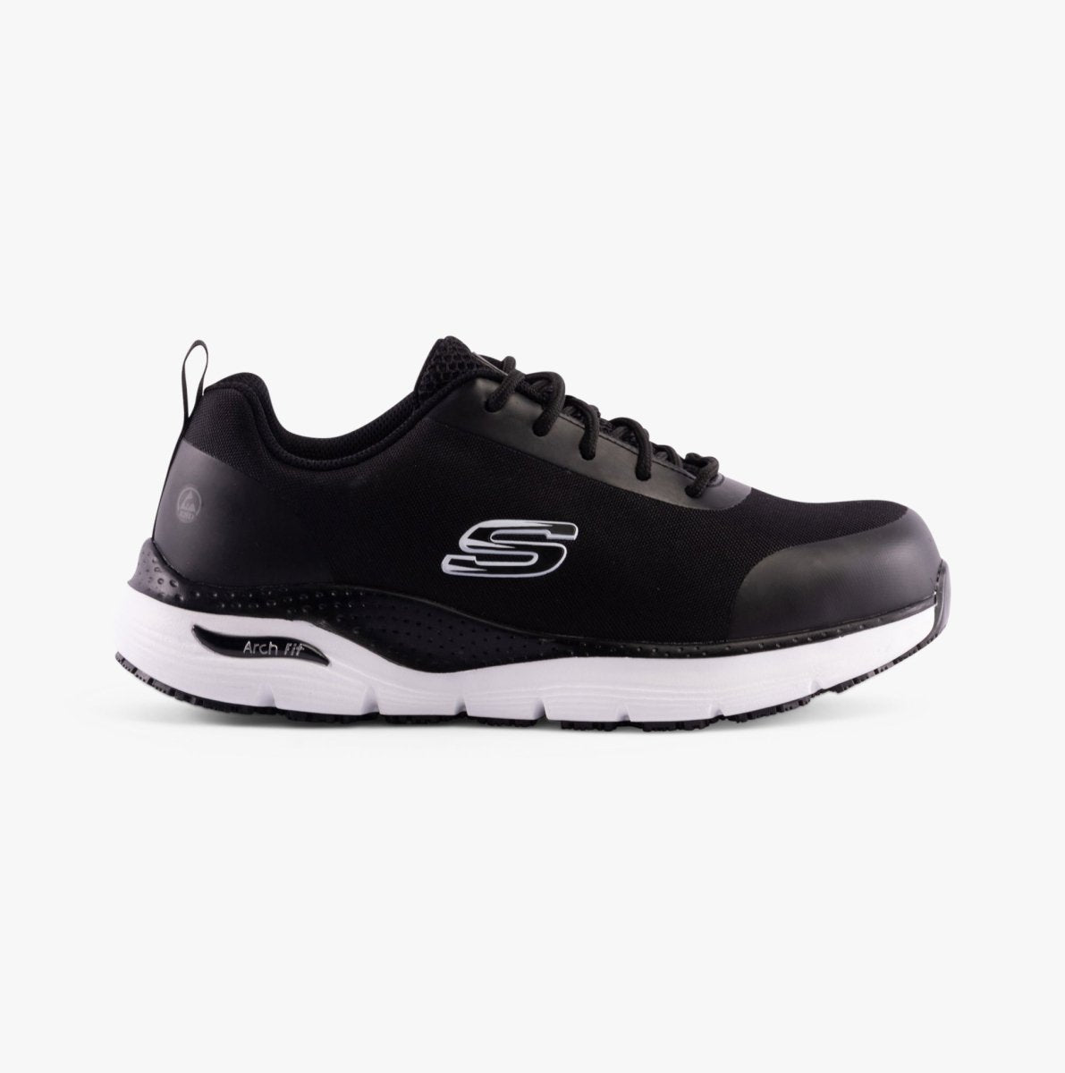 Skechers Work ARCH FIT SR - RINGSTAP Mens Safety Trainers Black/White - Shuperb