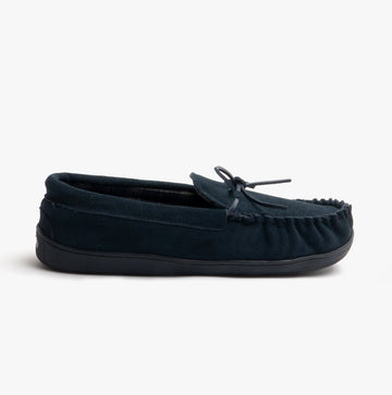 Sleepers Mens Slippers Navy Blue - Shuperb