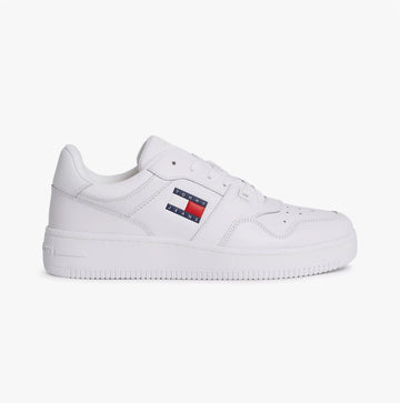 Tommy Hilfiger RETRO ESSENTIAL BASKETBALL Mens Trainers White - Shuperb