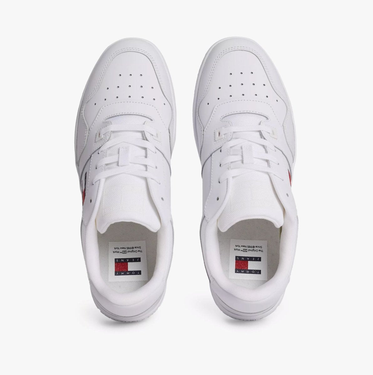 Tommy Hilfiger RETRO ESSENTIAL BASKETBALL Mens Trainers White - Shuperb