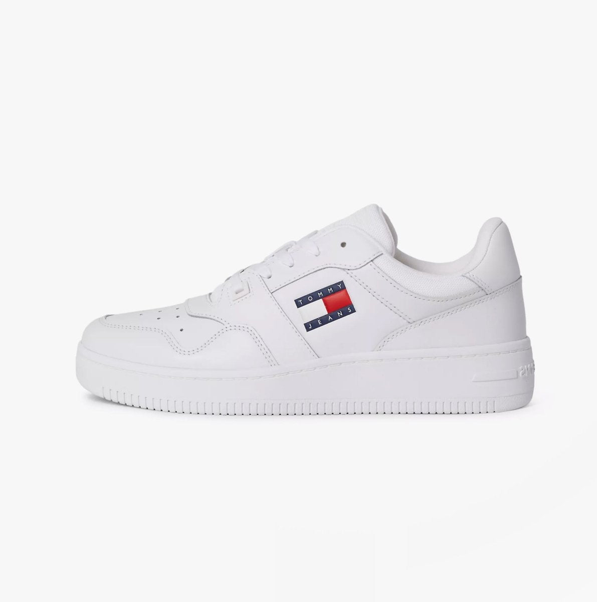 Tommy Hilfiger RETRO ESSENTIAL BASKETBALL Mens Trainers White - Shuperb