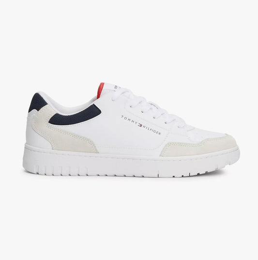 Tommy Hilfiger ESSENTIAL LEATHER Mens Sneakers White - Shuperb