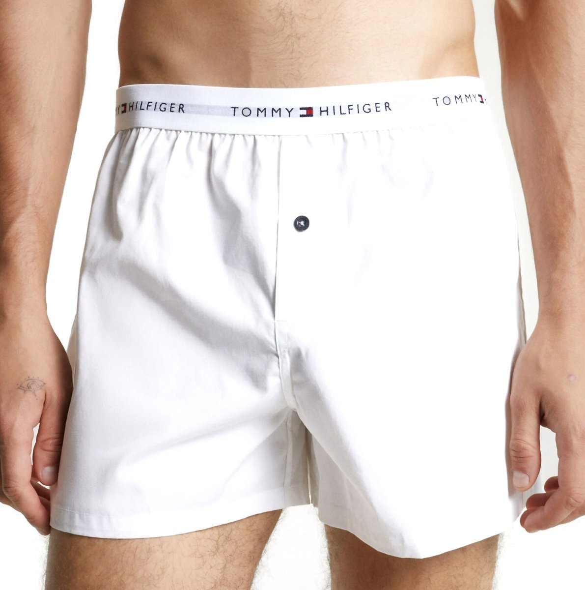 Tommy Hilfiger WOVEN 3 Pack Mens Underwear Deep Indigo/Fireworks/White - Shuperb