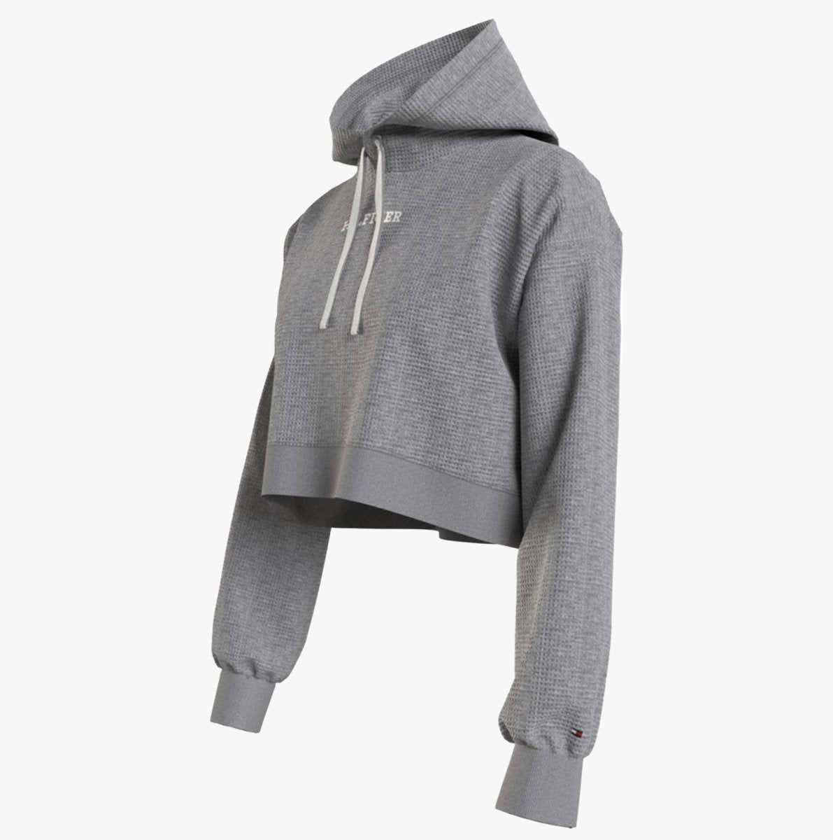 Tommy Hilfiger LONG SLEEVE HOODIE Womens Hoodie Light Grey Heather - Shuperb