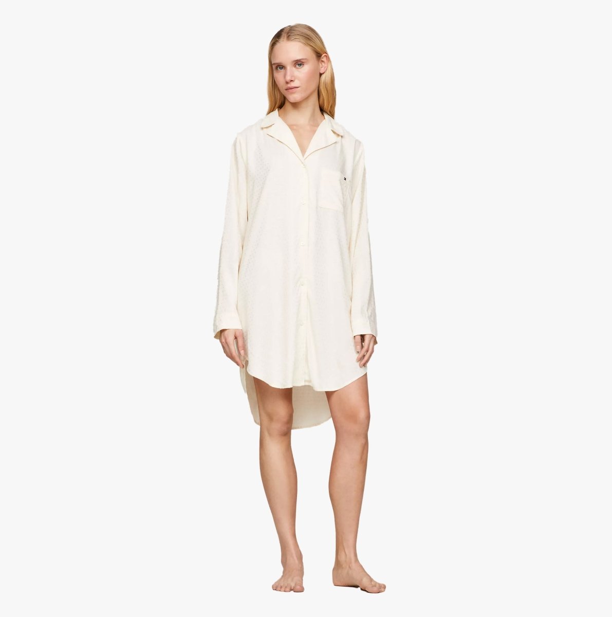 Tommy Hilfiger SHIRTDRESS Womens Ivory - Shuperb