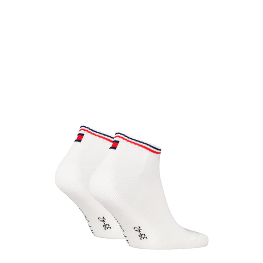 Tommy Hilfiger 2 Pack Trainer Mens Ankle Socks White