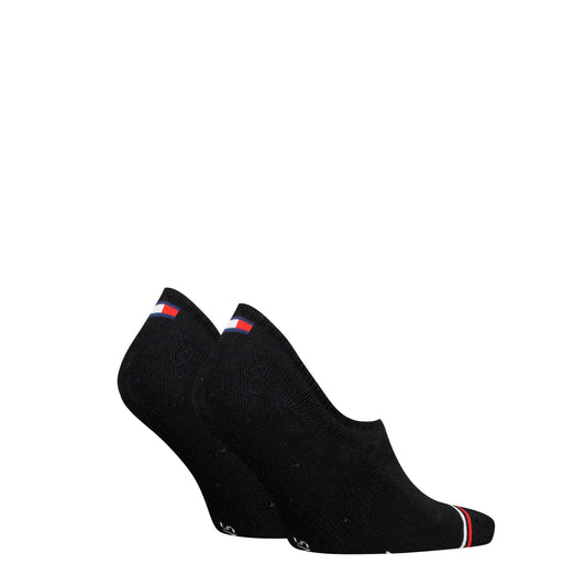 Tommy Hilfiger 2 Pack Trainer Mens Invisible Socks Black