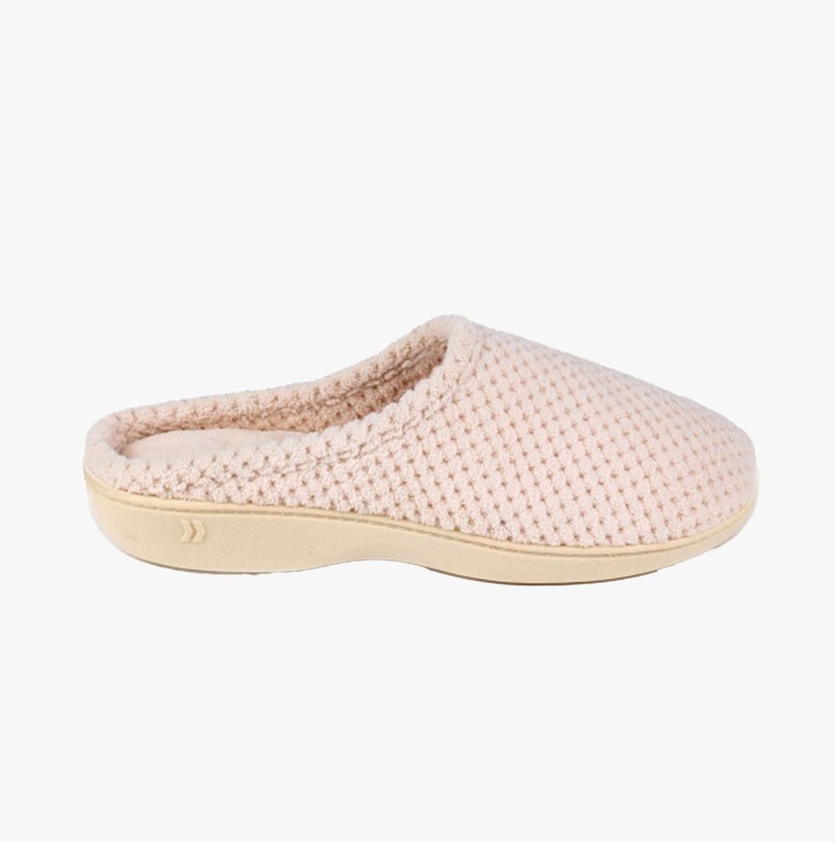 Totes Isotoner POPCORN TERRY Ladies Mule Slippers Natural - Shuperb