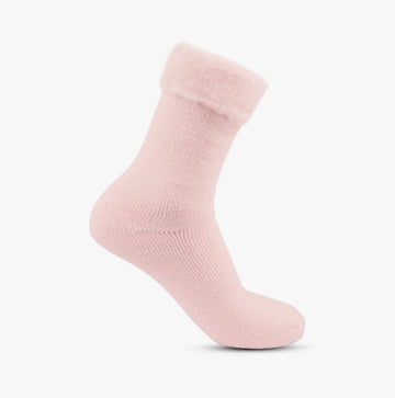 Totes Toasties THERMAL BRUSHED BED SOCK Womens Socks Pink - Shuperb