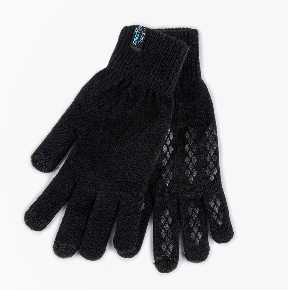 Totes Toasties DOUBLE THERMAL LINED SMARTOUCH Mens Gloves Black - Shuperb