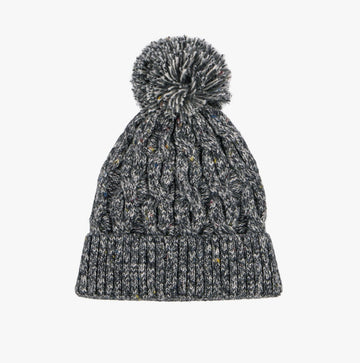 Totes Toasties Knitted Nep Knitted Hat Mens Bobble Grey - Shuperb