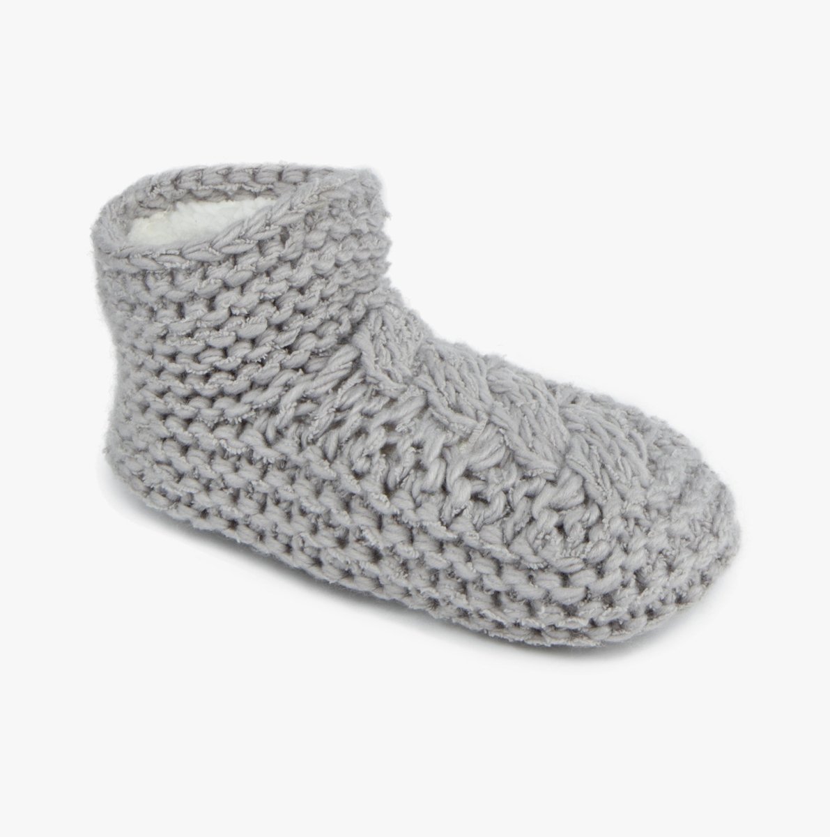 Totes Toasties CHUNKY KNIT Womens Booties Grey - Shuperb