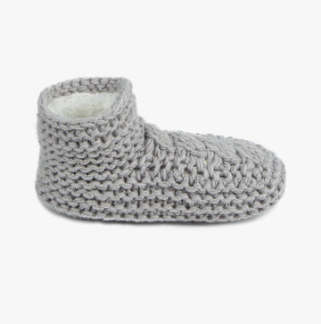 Totes Toasties CHUNKY KNIT Womens Booties Grey - Shuperb