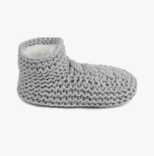 Totes Toasties CHUNKY KNIT Womens Booties Grey - Shuperb