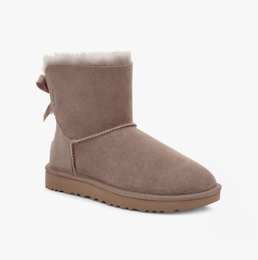 UGG MINI BAILEY BOW II Womens Classic Boots Caribou - Shuperb