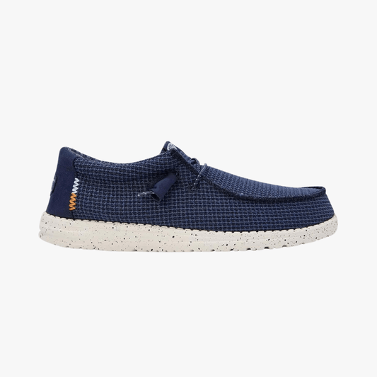 HEYDUDE WALLY Mens Shoes Navy - Shuperb