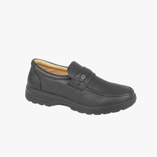 Scimitar M825A Mens Padded Penny Loafer Black - Shuperb