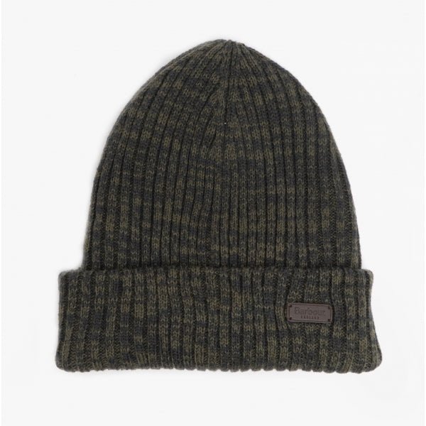 Barbour CRIMDON BEANIE & SCARF Mens Gift Set Olive Twist - Shuperb