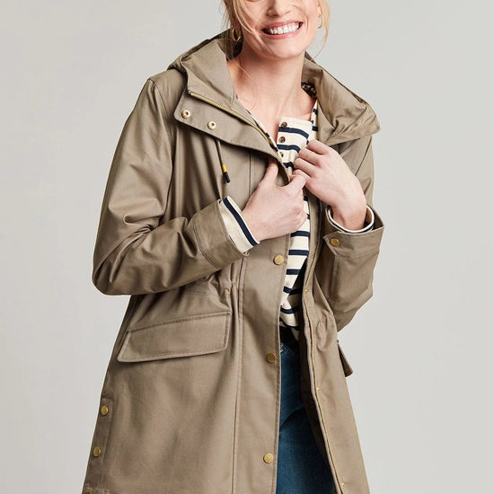 Joules PADSTOW Womens Raincoat Mushroom - Shuperb