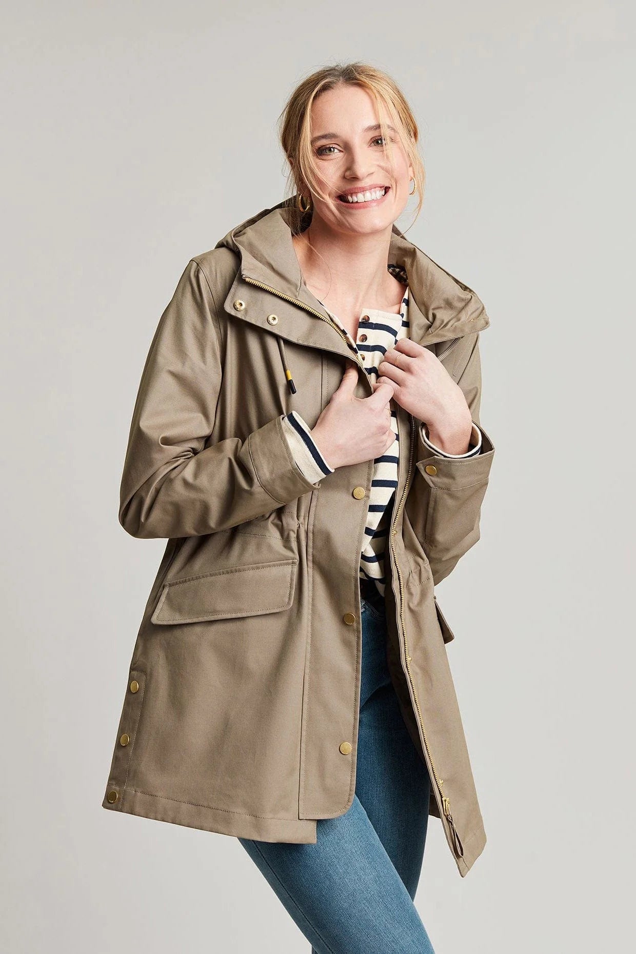 Joules PADSTOW Womens Raincoat Mushroom - Shuperb