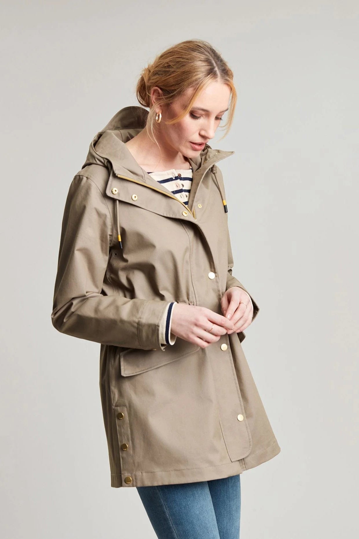 Joules PADSTOW Womens Raincoat Mushroom - Shuperb